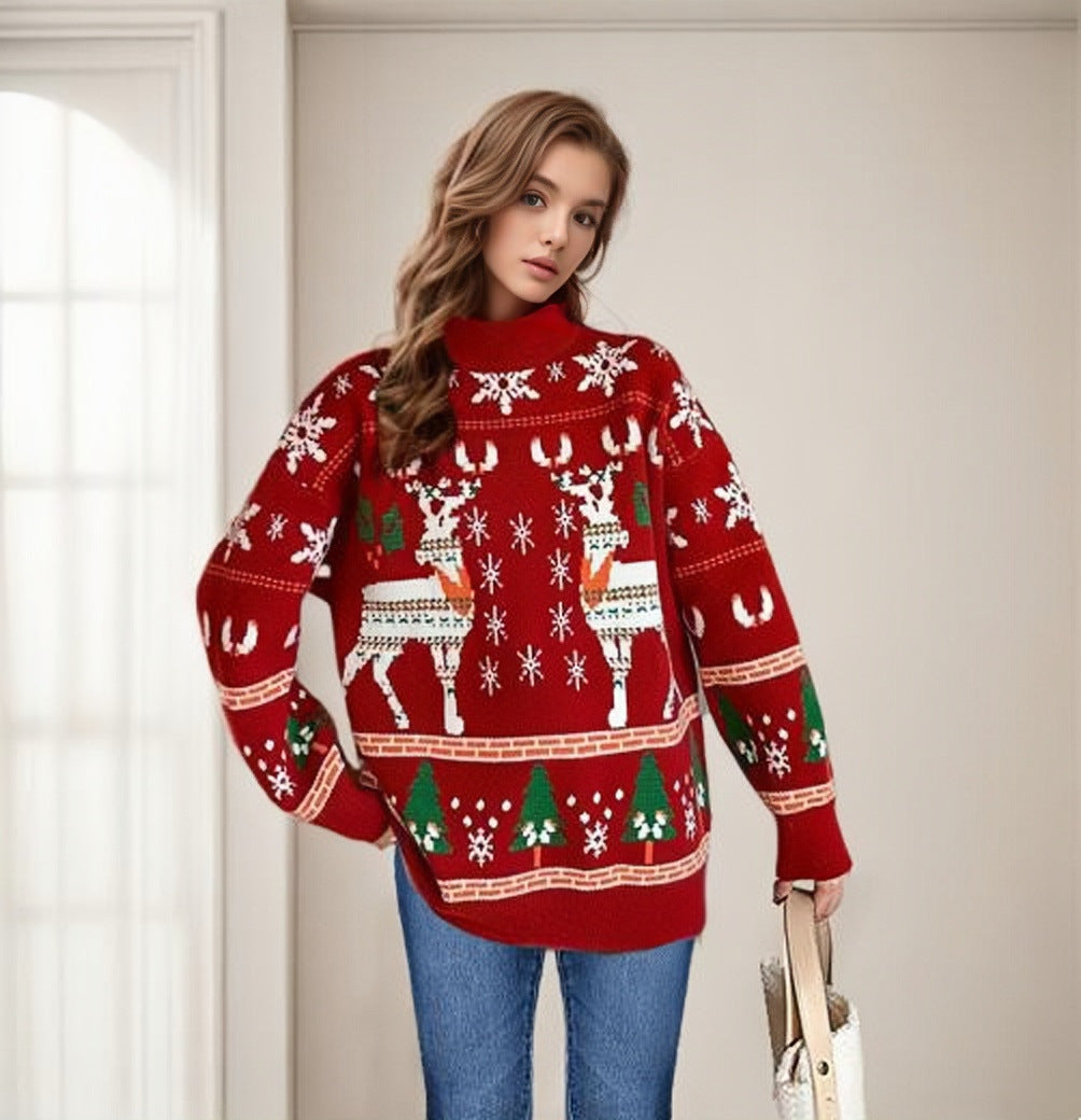 Weihnachtspullover Damen Festlich Gemütlich