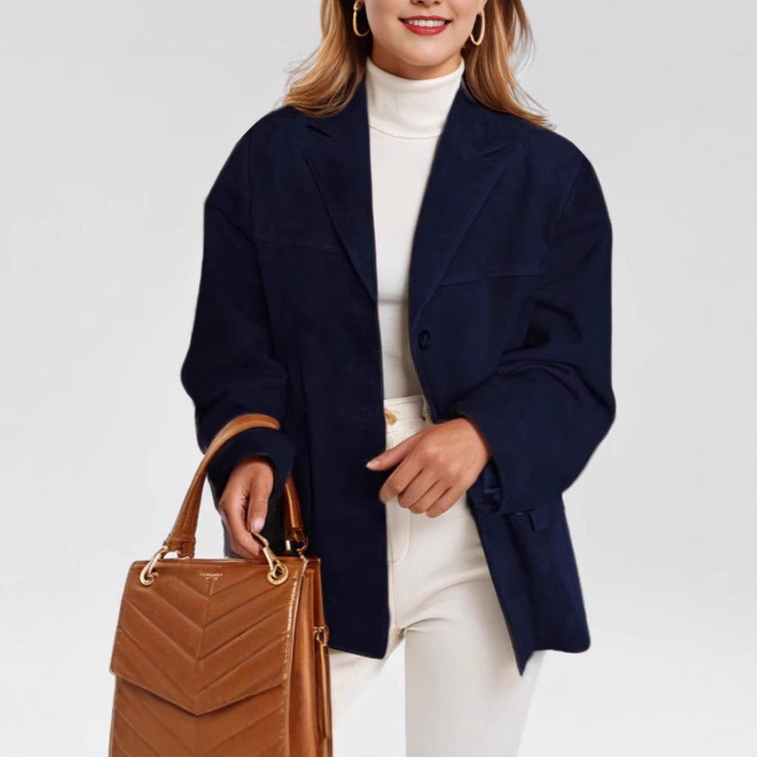 Damen Wildlederjacke Trendy Style