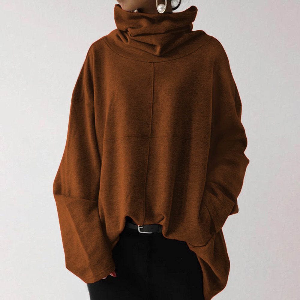 Trendiger Einfarbig Rollkragen Pullover