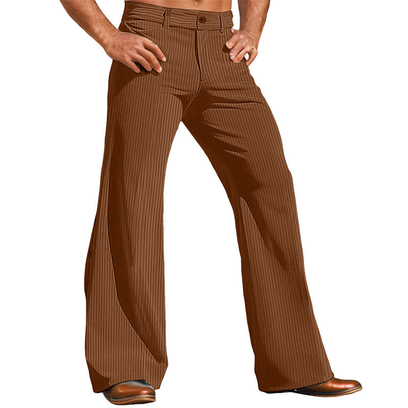 Herren Vintage-Hose Flare-Stil Streifenmuster Elegante Hose