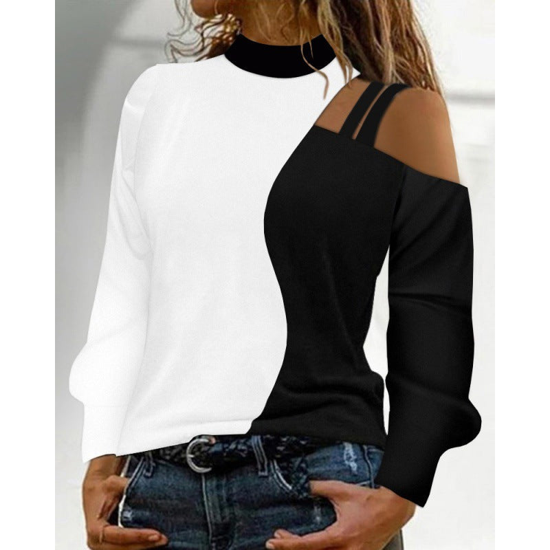 Damen Oberteil Trendy Cut-Outs Modernes Design