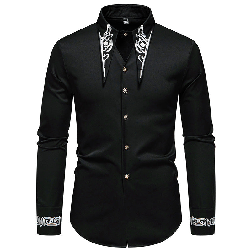 Herren Hemd Modern Kragen Design
