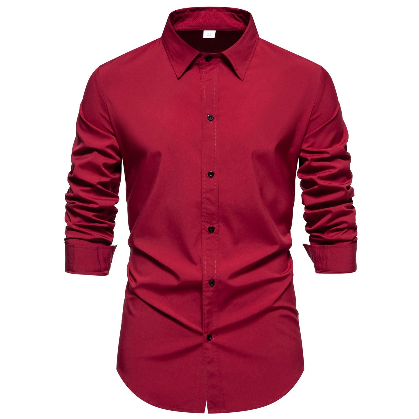 Herren Langarmhemd Baumwolle Moderner Schnitt