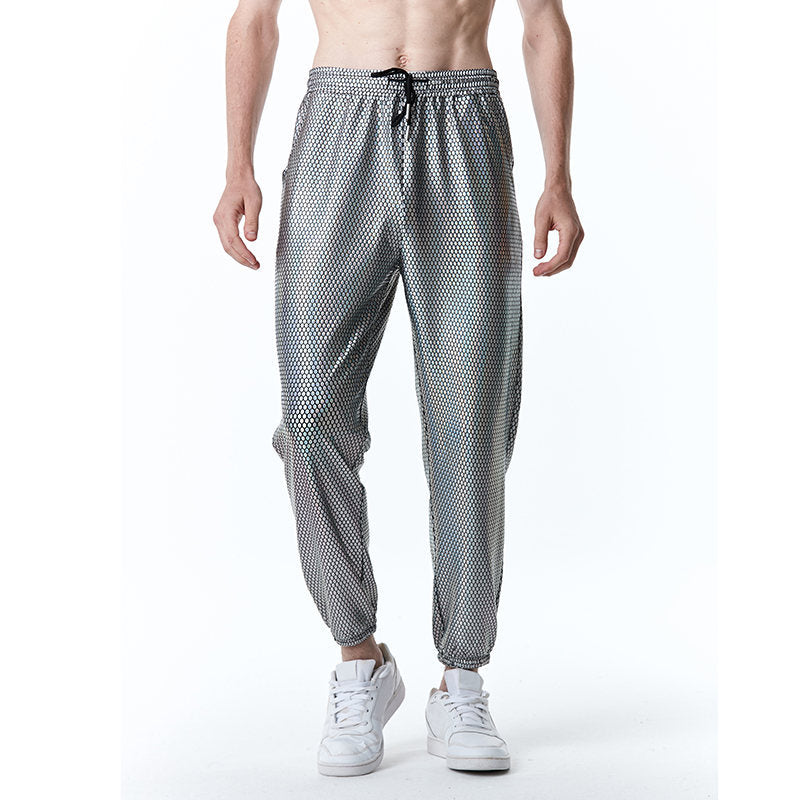 Herren Mesh-Hose Metallic Trendy Sommerhose