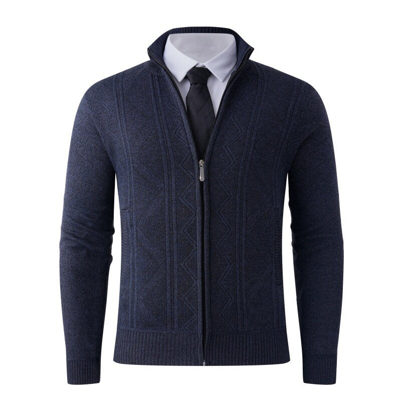 Herren Strickjacke Modern Elegant Zipper Design