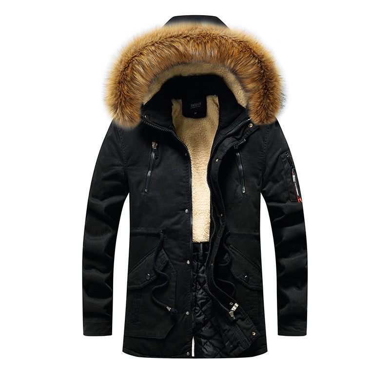 Herren Winterjacke Isoliert Abnehmbare Kapuze