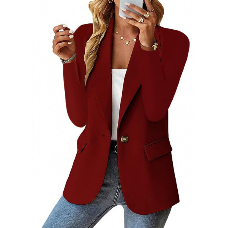Damen Blazer Elegant Geschnitten mit Knöpfen