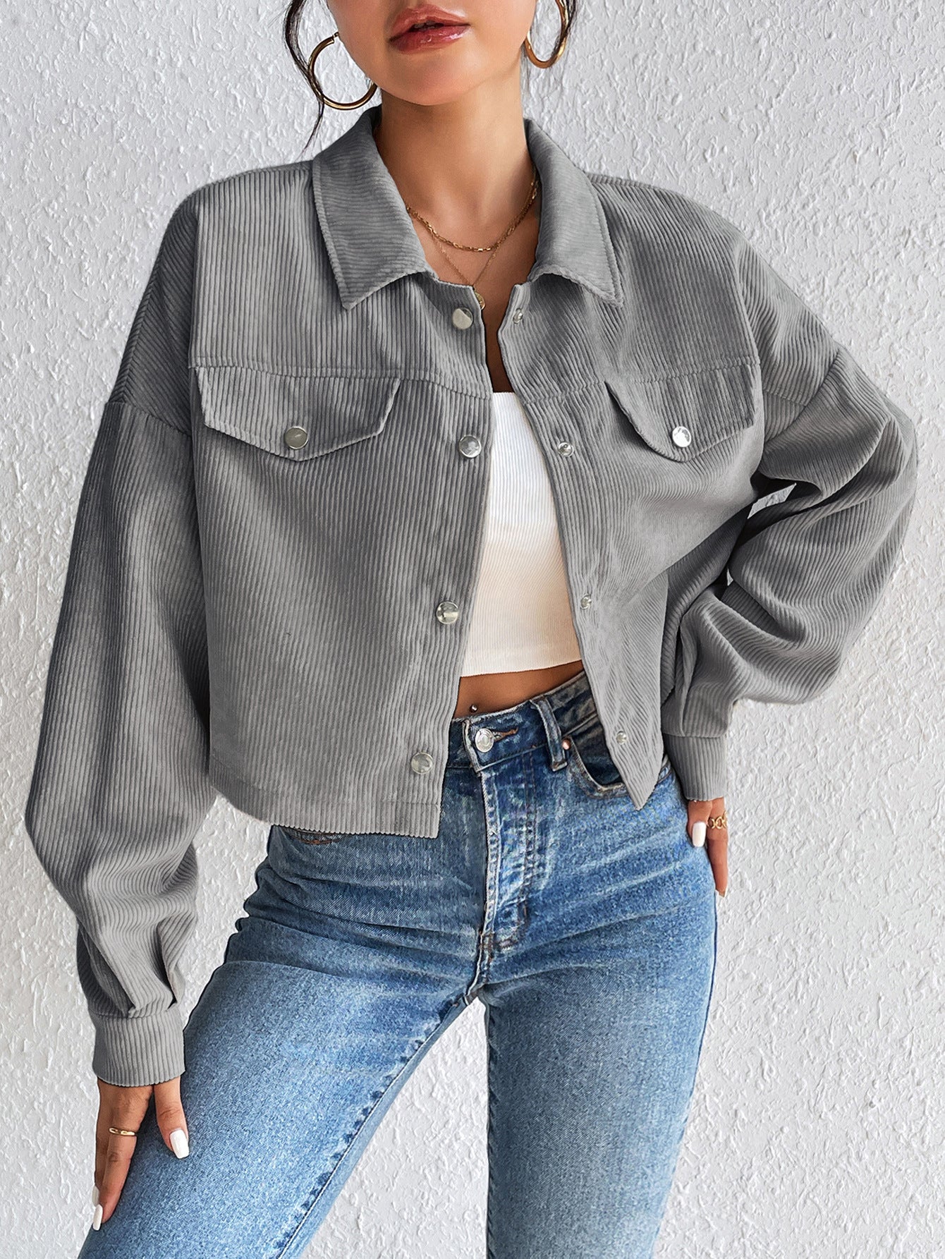 Frauen Vintage Jacke Elegant Retro Look