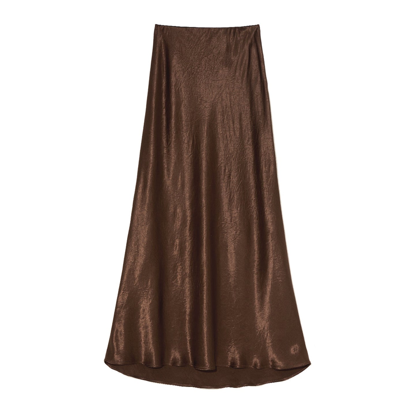 Damen Maxirock Elegant Viskose Satin Luxus Kleid