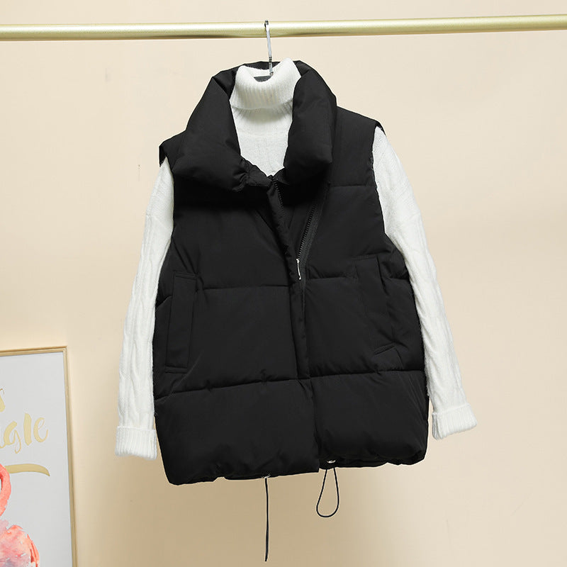 Damen Weste Elegant Gefüttert Hochkragen