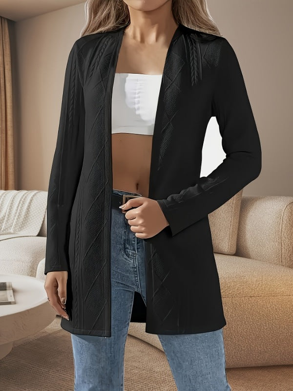 Damen Strickjacke Modern Elegant Mit Dekoration