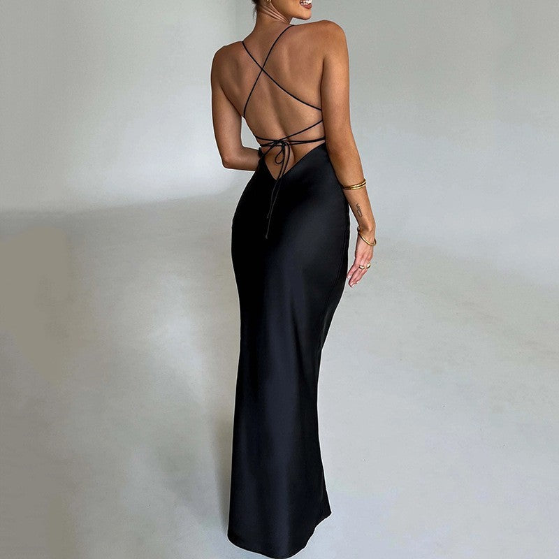 Damen Maxikleid Elegant Figurbetonter Stil