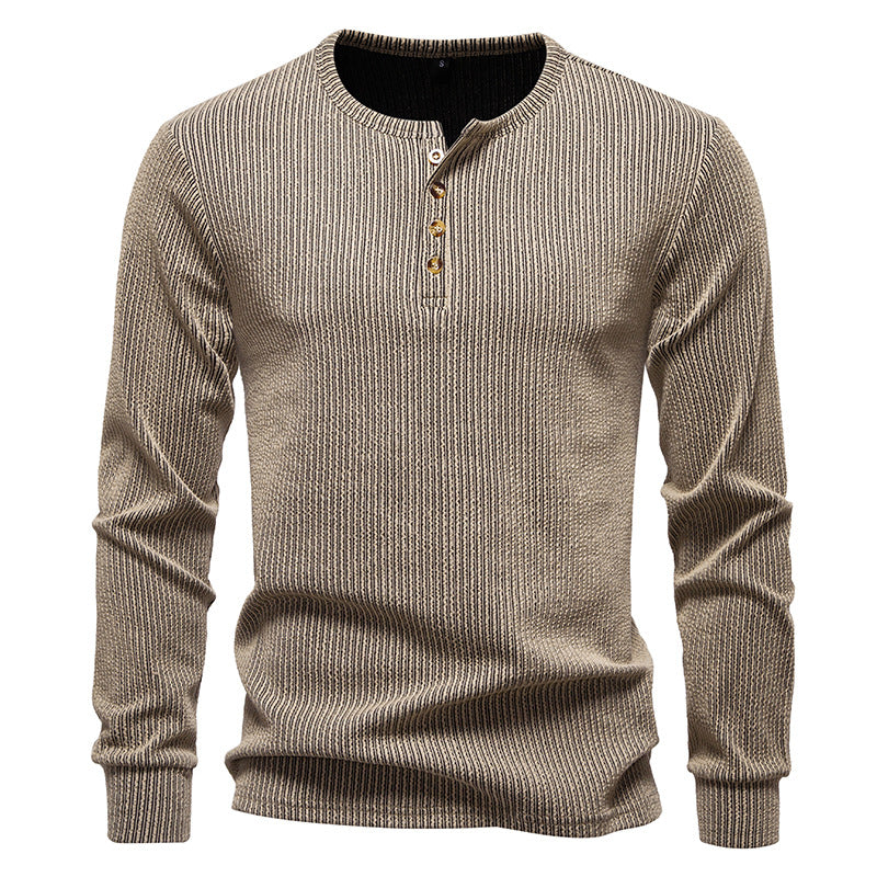 Herren Langarm Hemd Streifenmuster Modern Style