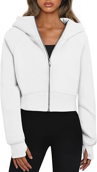Damen Sportlich Kurzarm Kapuzenpullover Mit Reißverschluss