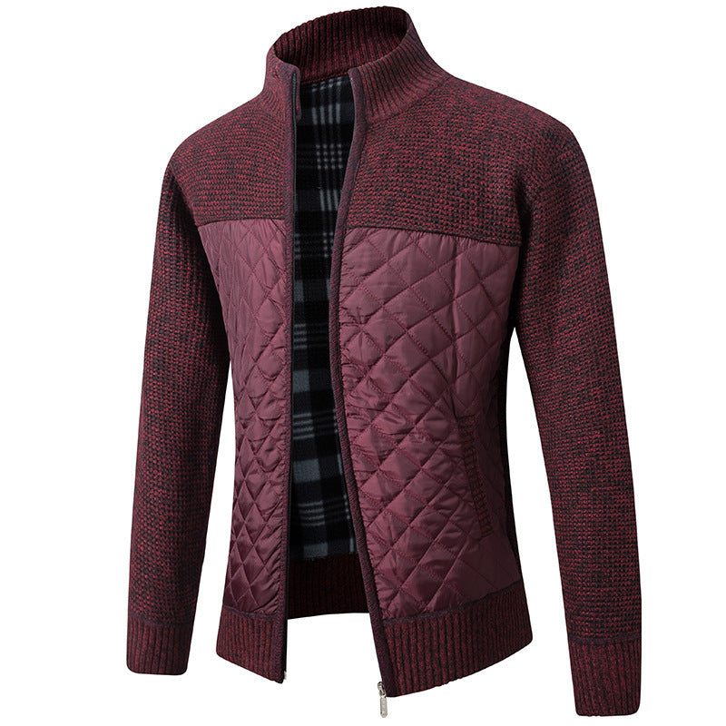 Herren Hybridjacke Modern Strukturiert