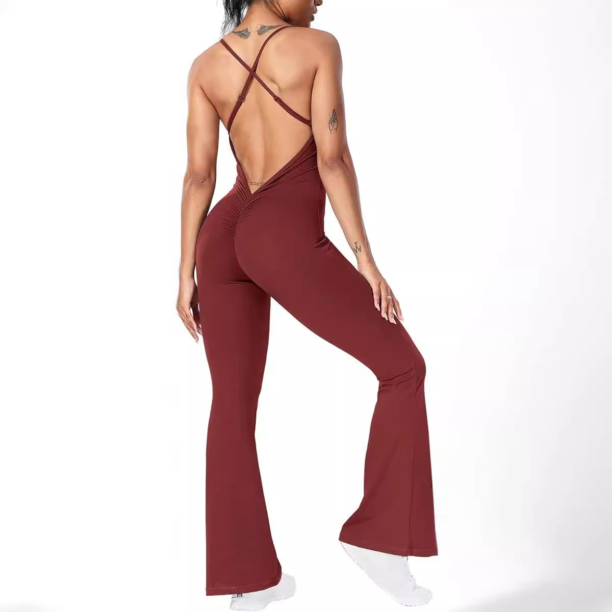 Damen Jumpsuit Sportlich Chic U-Ausschnitt