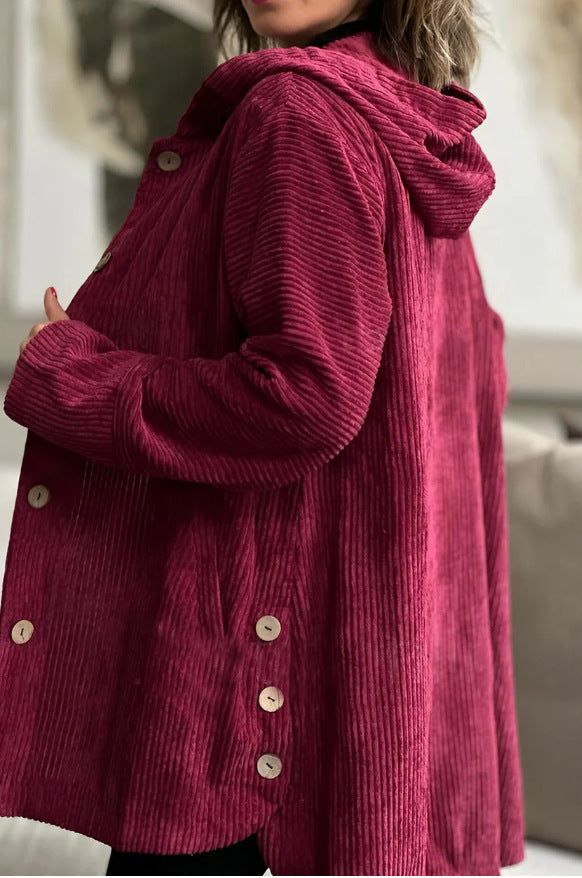 Damen Strickjacke Kapuze Gemütlich Oversized