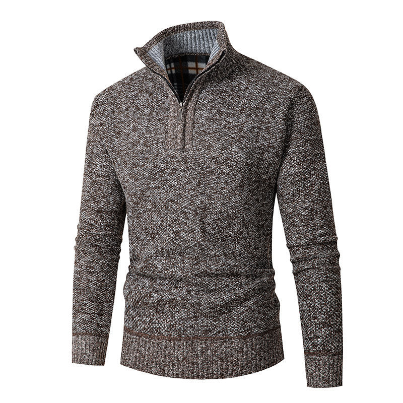 Herren Pullover Hochkragen Reißverschluss Praktisch