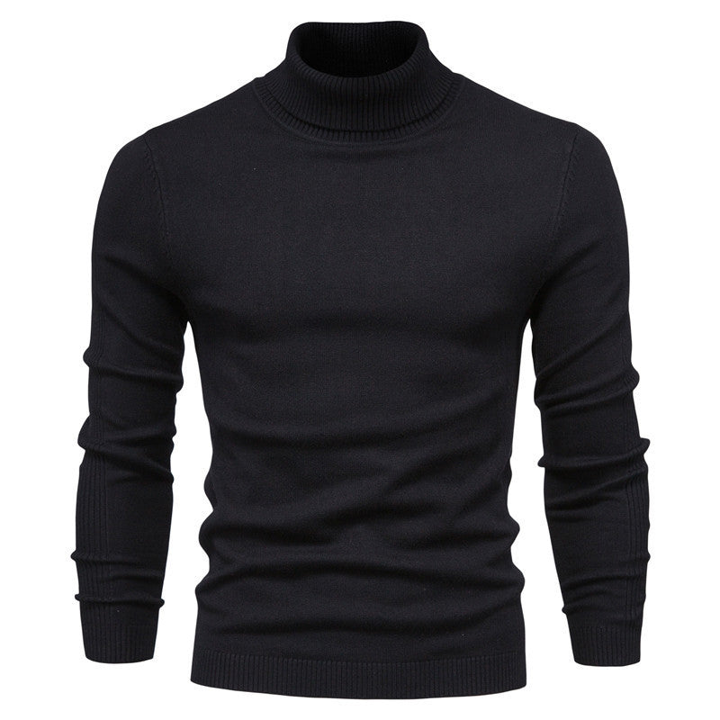 Herren Pullover Hochkragen Feinripp Optimaler Style