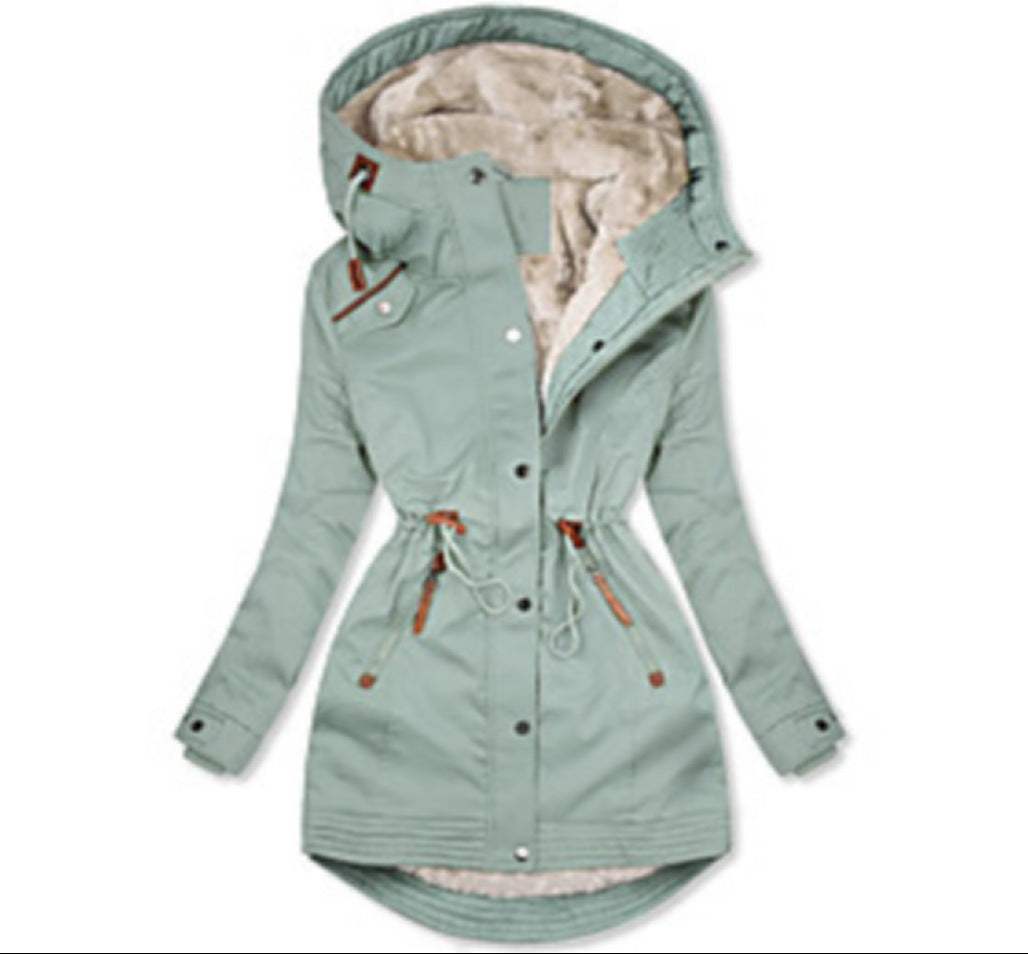 Damen Winterparka Warm Fleece Isoliert