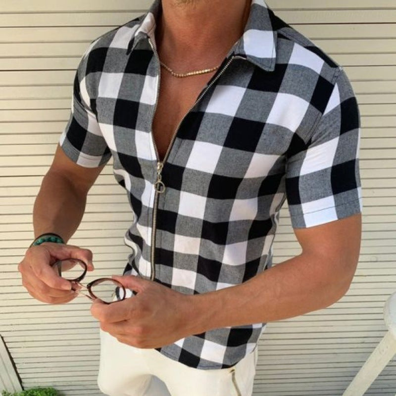 Herren Sommerhemd Kurzarm Modern Style