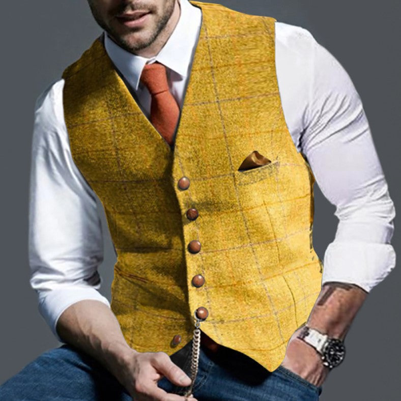 Herren Weste Elegant Slim Fit Stilvoll