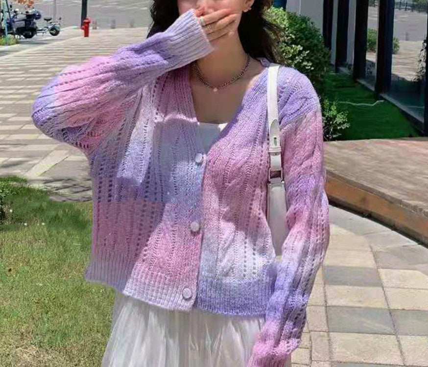 Strickjacke Bequem Oversized Ärmel Zopf Muster