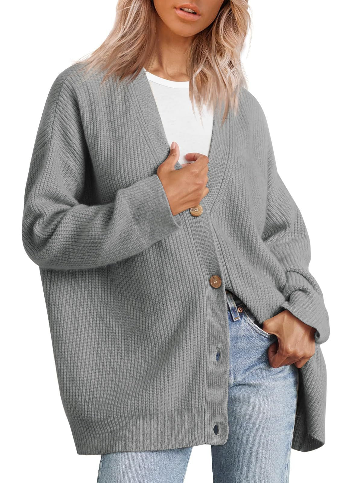 Damen Cardigan Herbst Streifen Modern