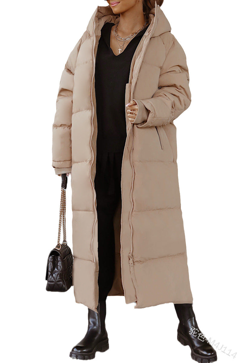 Elegante Winterjacke Damen Lang Mantel