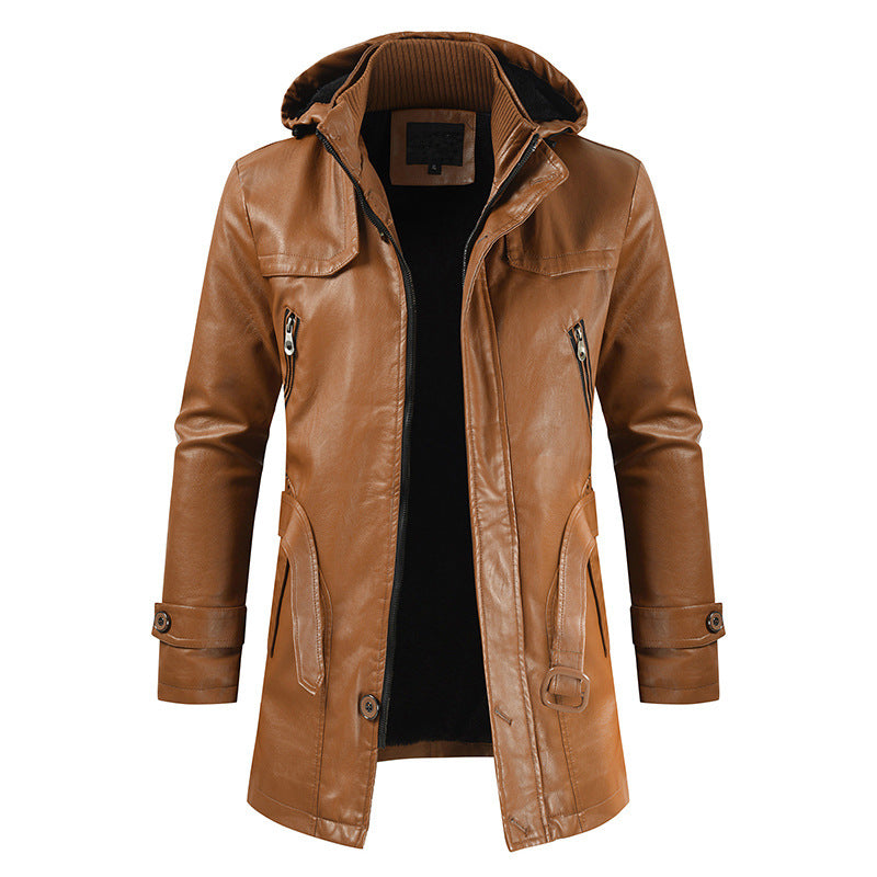 Herren Winterjacke Kapuze Modern Style