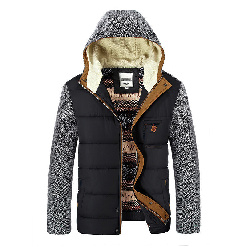 Herbstjacke Gefüttert Mit Kapuze Warm