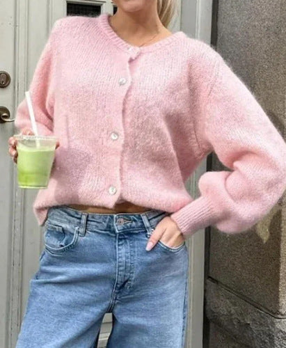 Weicher Damen Cardigan Mohair Kuscheljacke