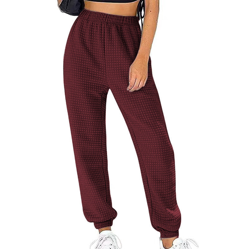 Damen Bequeme Sweatpants Hochgeschnitten Relaxed Fit