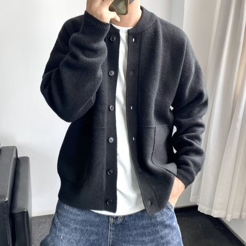 Stilvolle Herren Strickjacke Klassisch Elegent