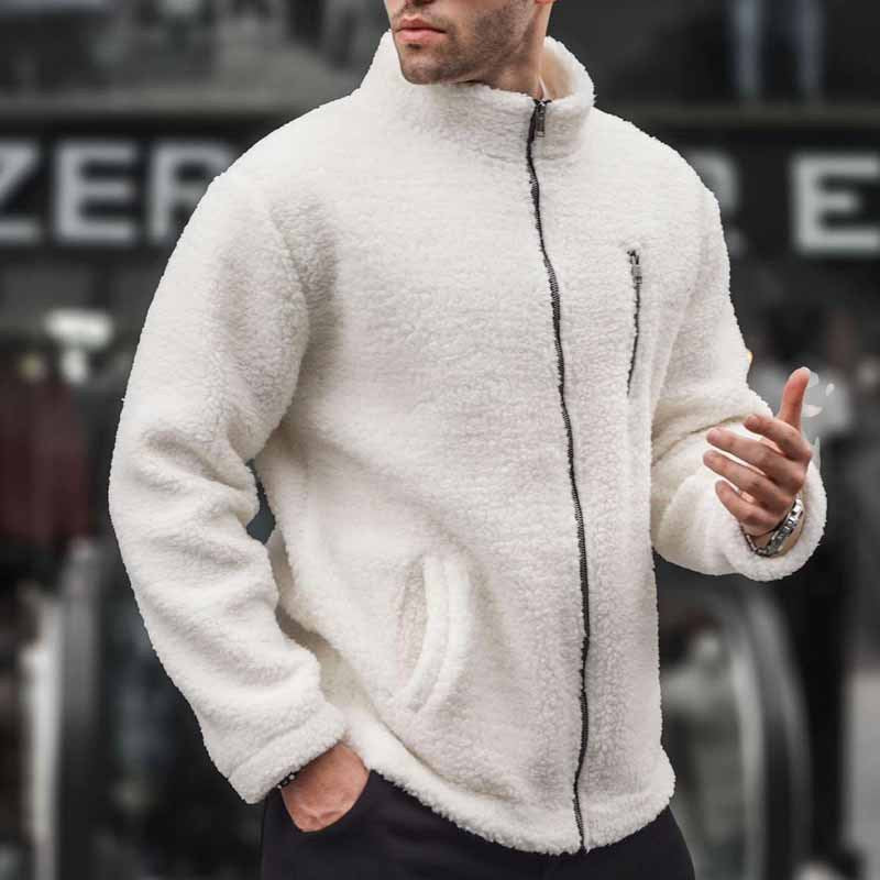 Herren Fleecejacke Warm Praktisch Reißverschluss