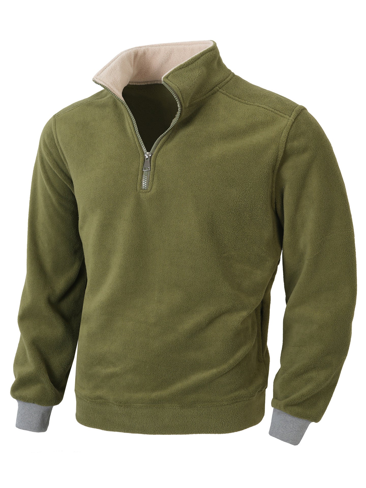 Herren Fleece Jacke Warm Halblang