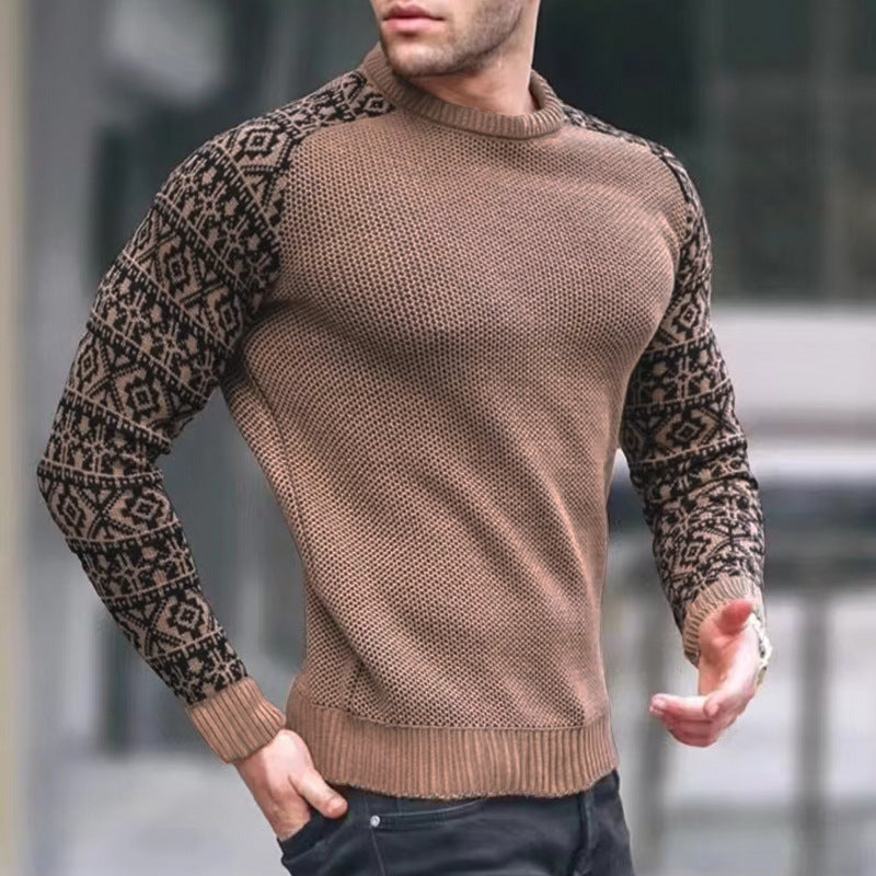Herren Strickpullover Grafisches Muster Trendy Style