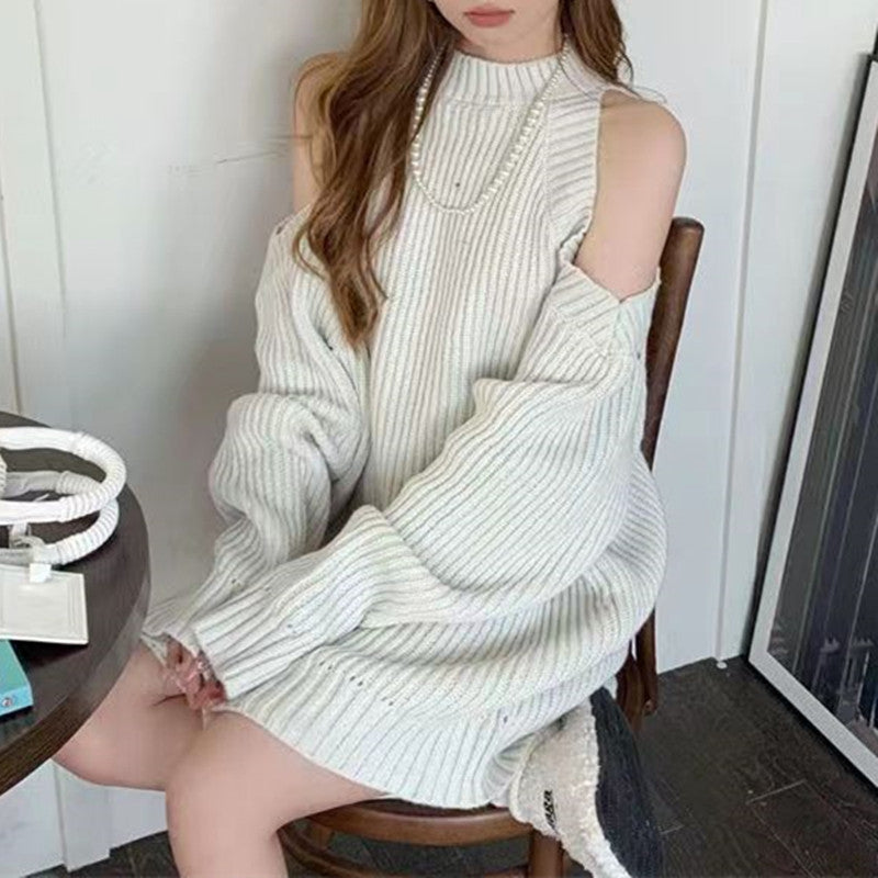 Damen Oversized Pullover Großzügig Weich