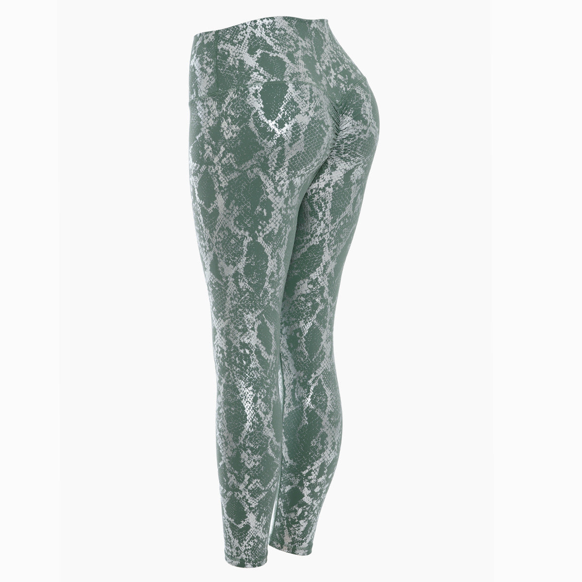 Damen Sportleggings Schlangenmuster Hochwand