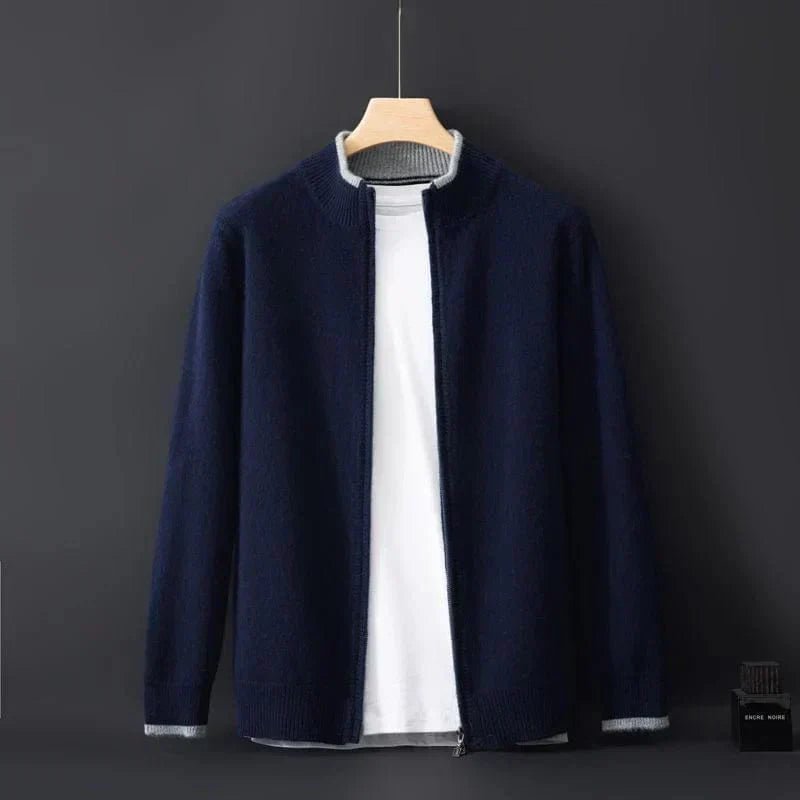 Stilvolle Herren Strickjacke Reißverschluss Modern