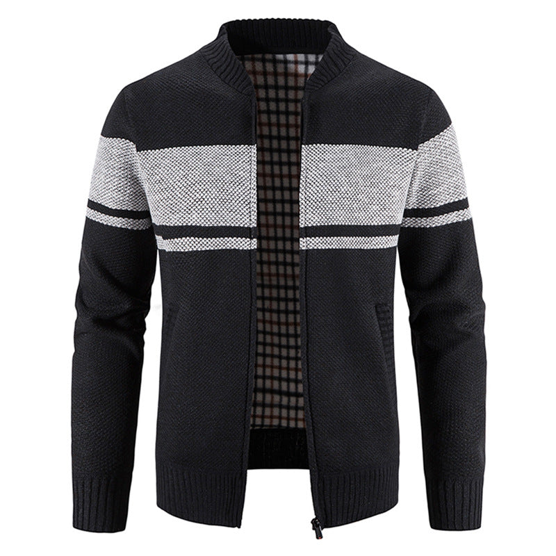 Herren Strickjacke Modern Struktur Optik