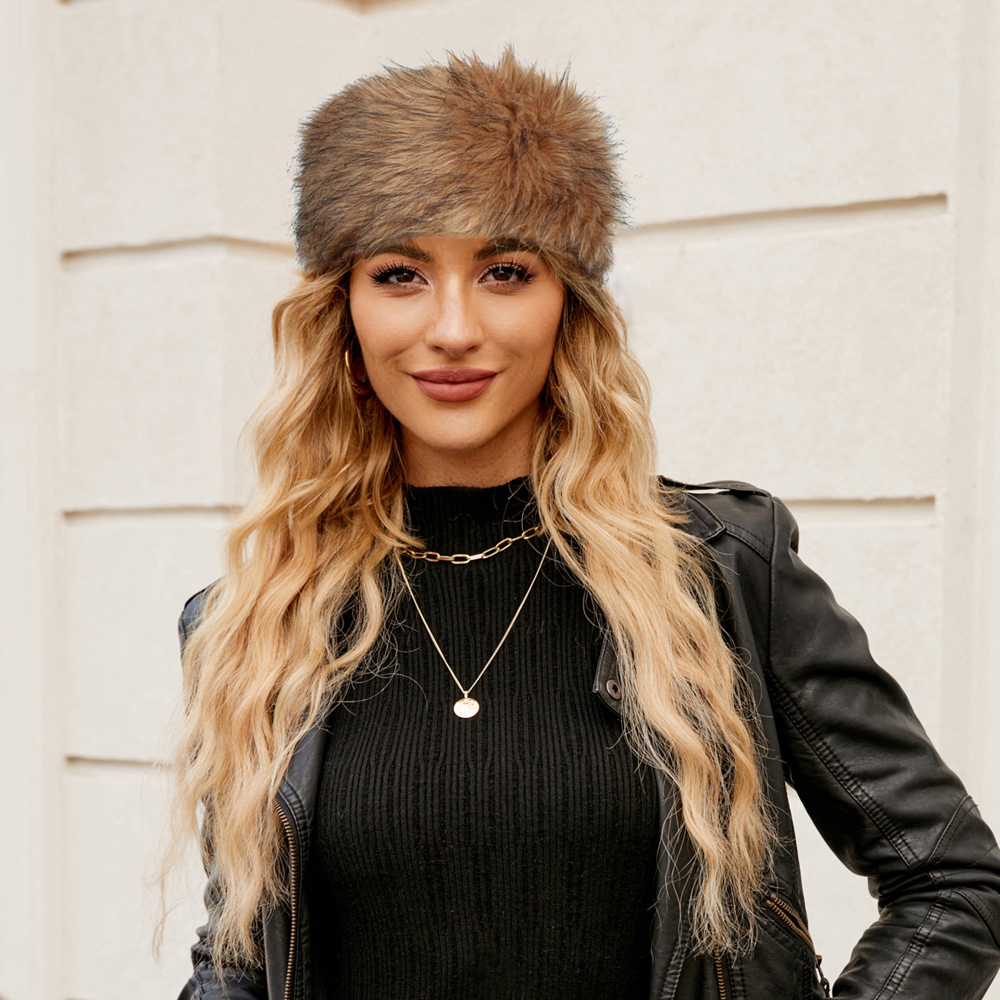 Damen Fleece Mütze Weich Moderne Damenmode