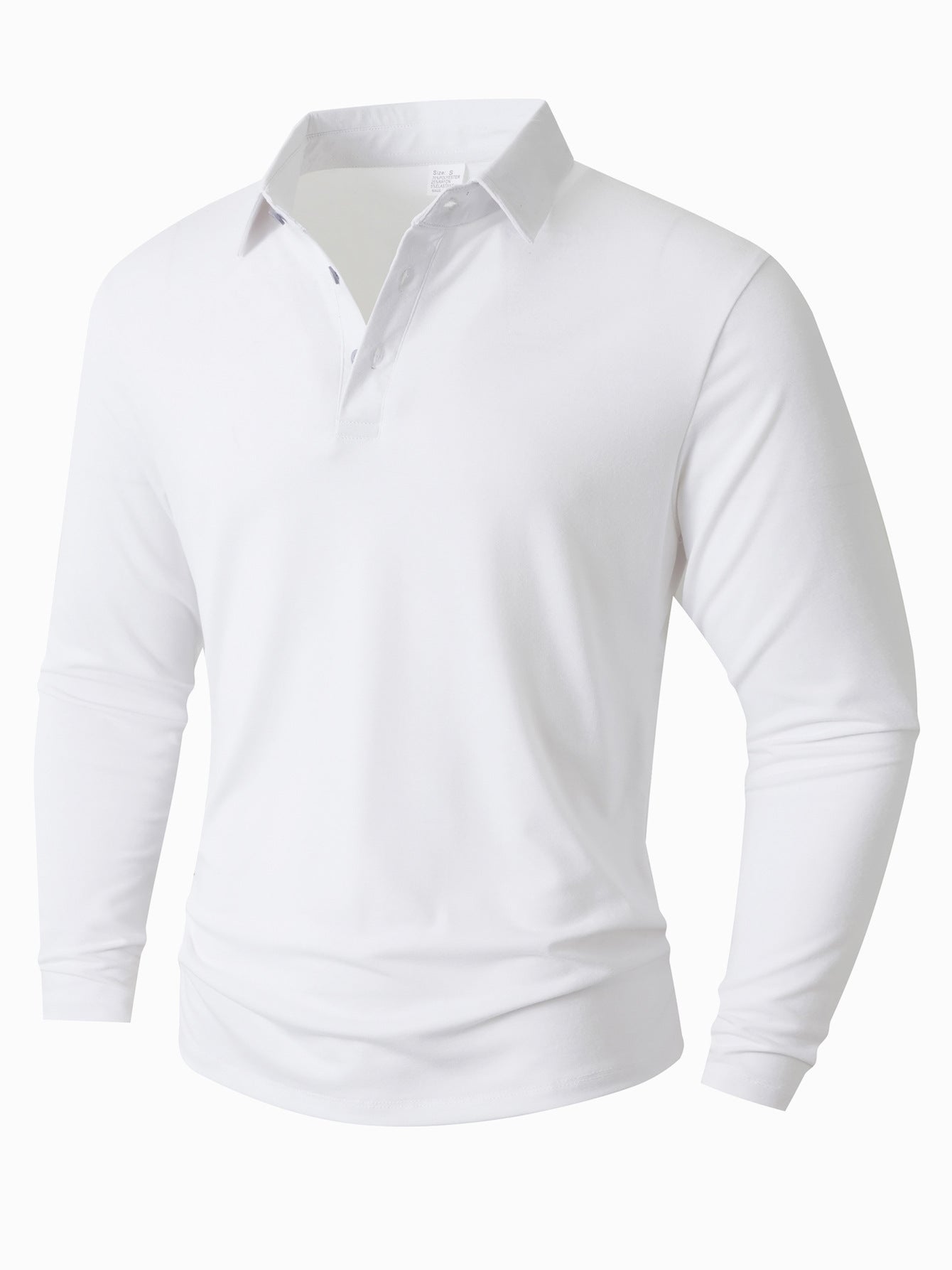 Herren Poloshirt Langarm Modern Slim Fit