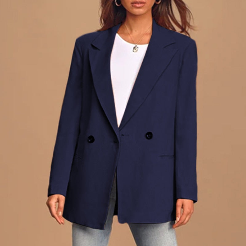 Eleganter Blazer Oversized Zweireihig Klassisch