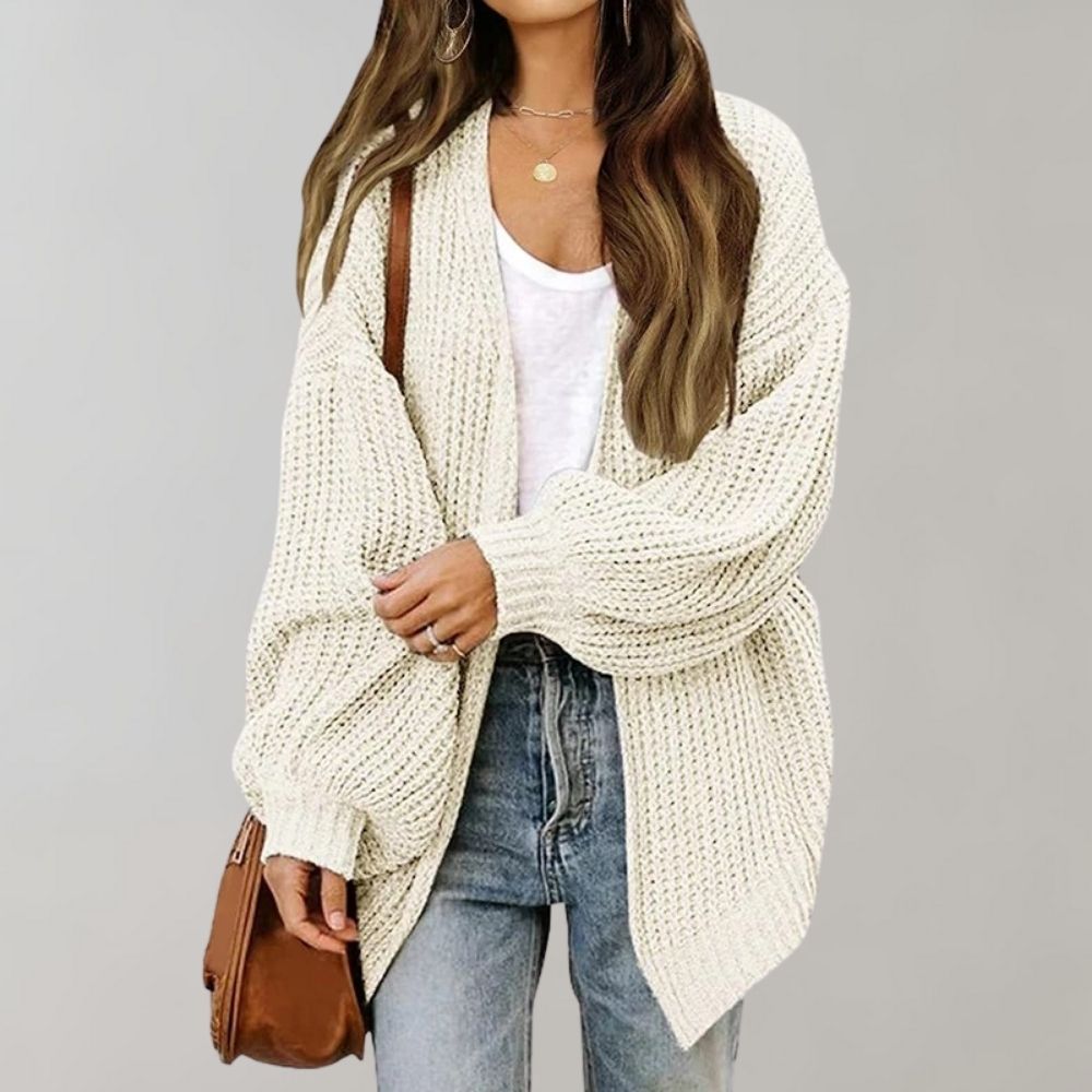 Damen Oversized Strickcardigan Langärmlig