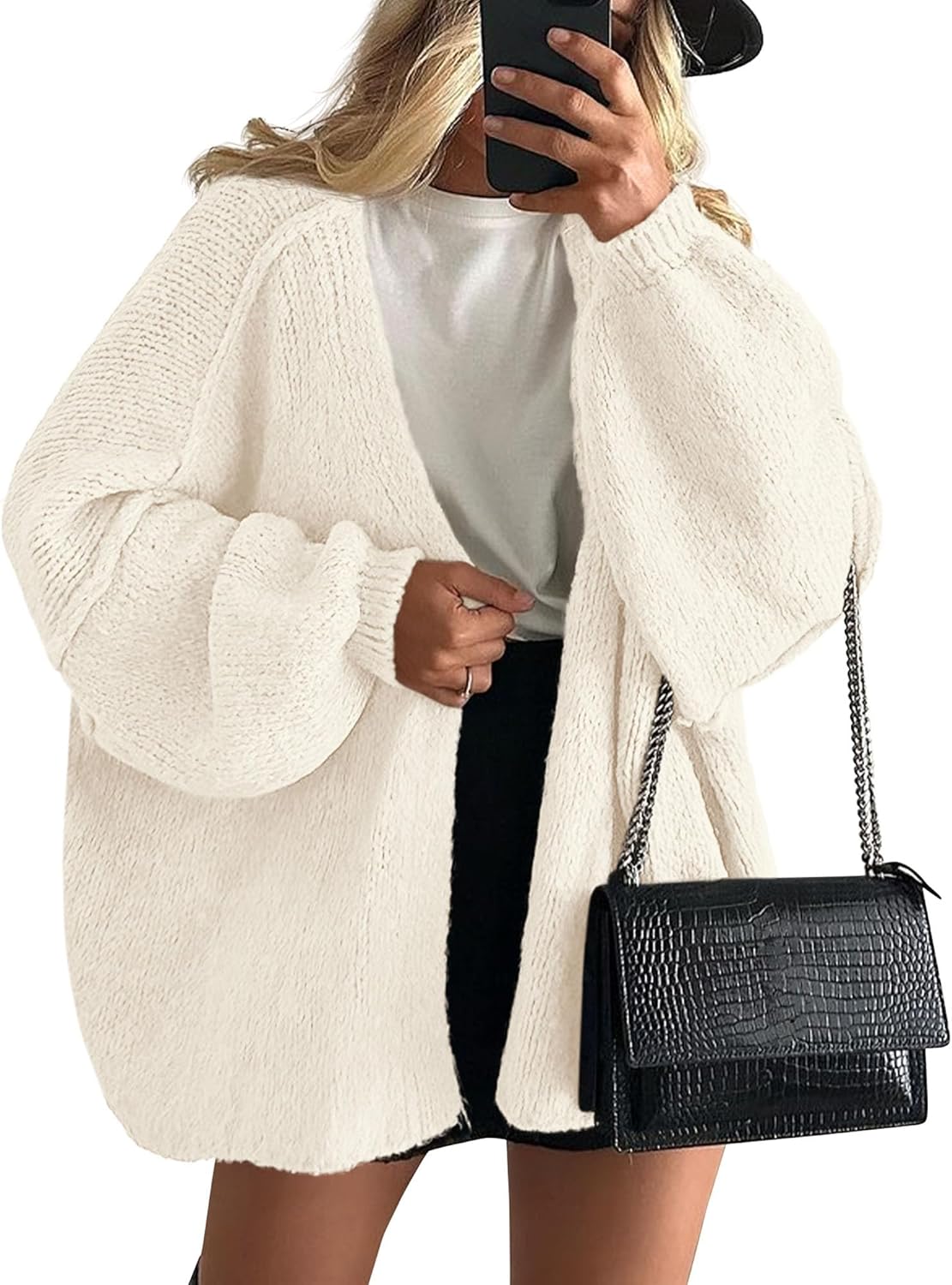 Damen Strickjacke Oversized Großzügig