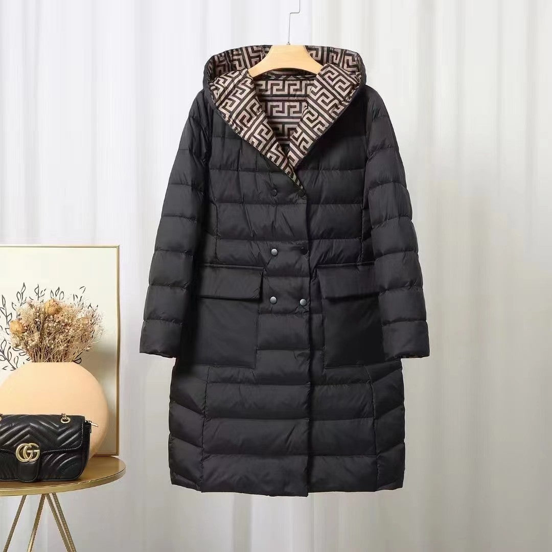 Warme Damen Winterjacke Kapuze Fütterung