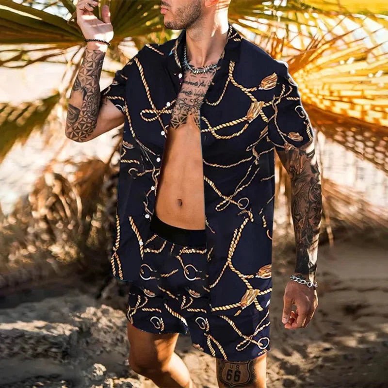 Kurzarm Herren Set Zweiteilig Sommer