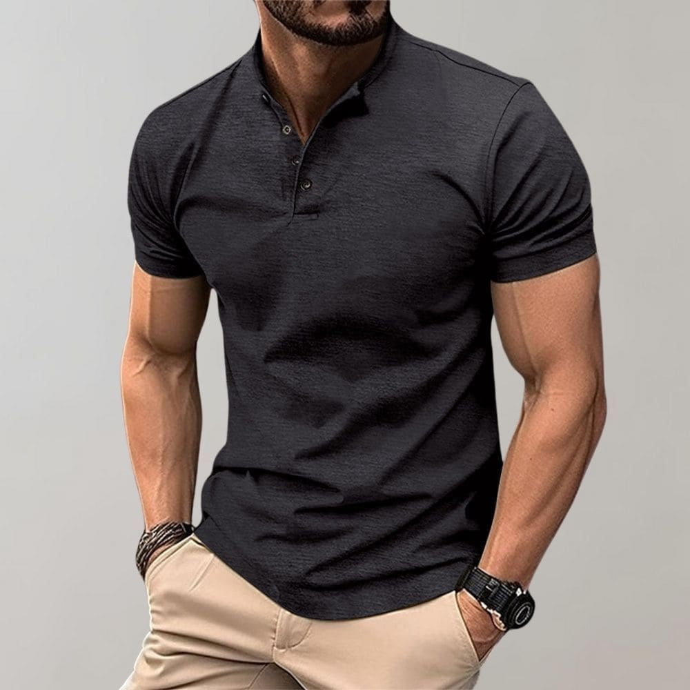Herren Polo Shirt Kurzarm Einfarbig