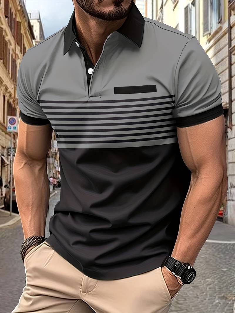 Herren Polohemd Kurzarm Elegantes Design